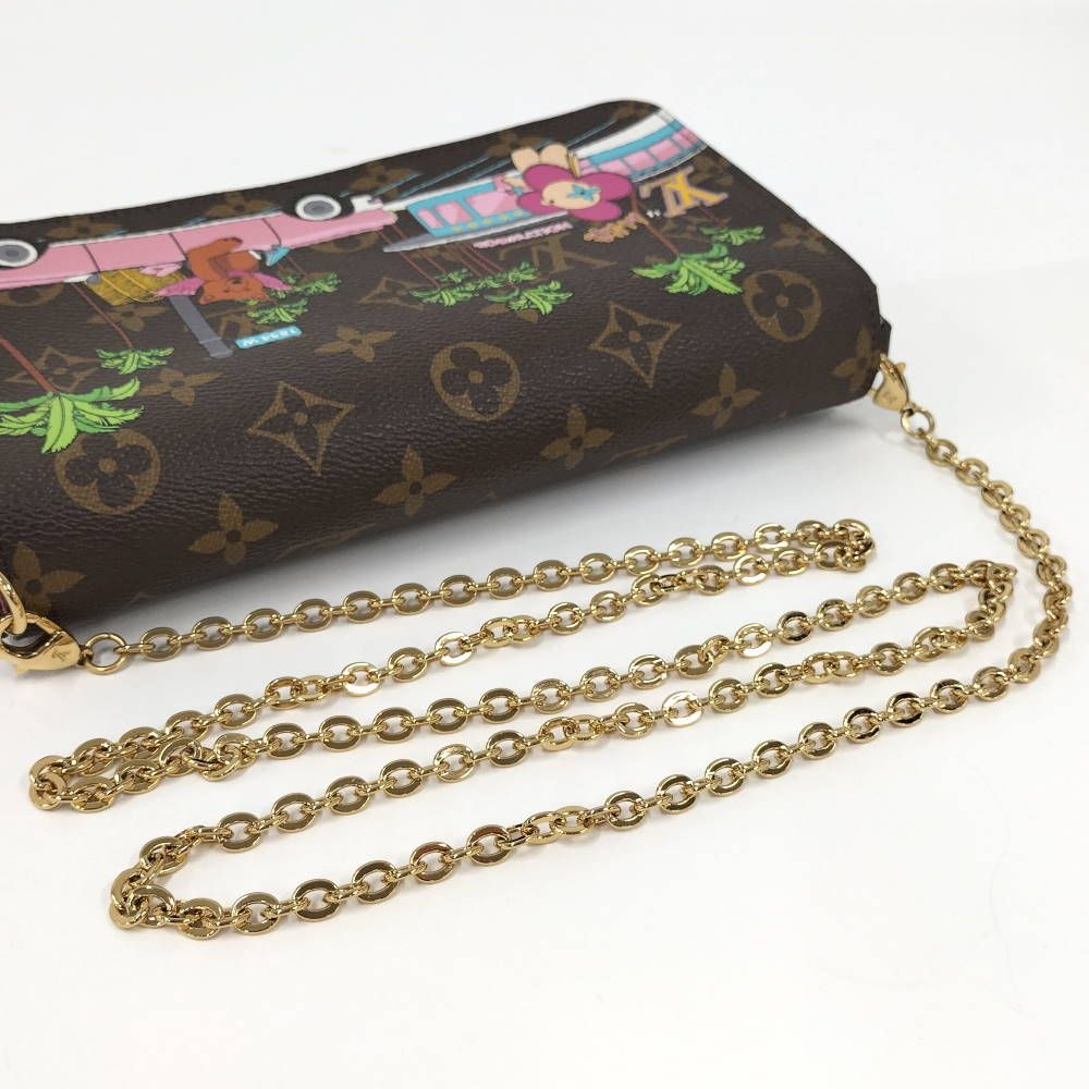 Louis Vuitton Pochette Felicie Shoulder Bag Monogram Vivienne Brown Multicolor — view 4