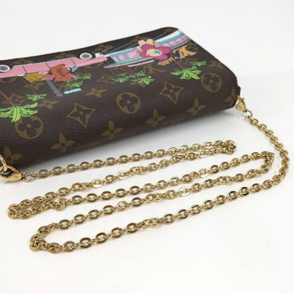 Louis Vuitton Pochette Felicie Shoulder Bag Monogram Vivienne Brown Multicolor — view 4