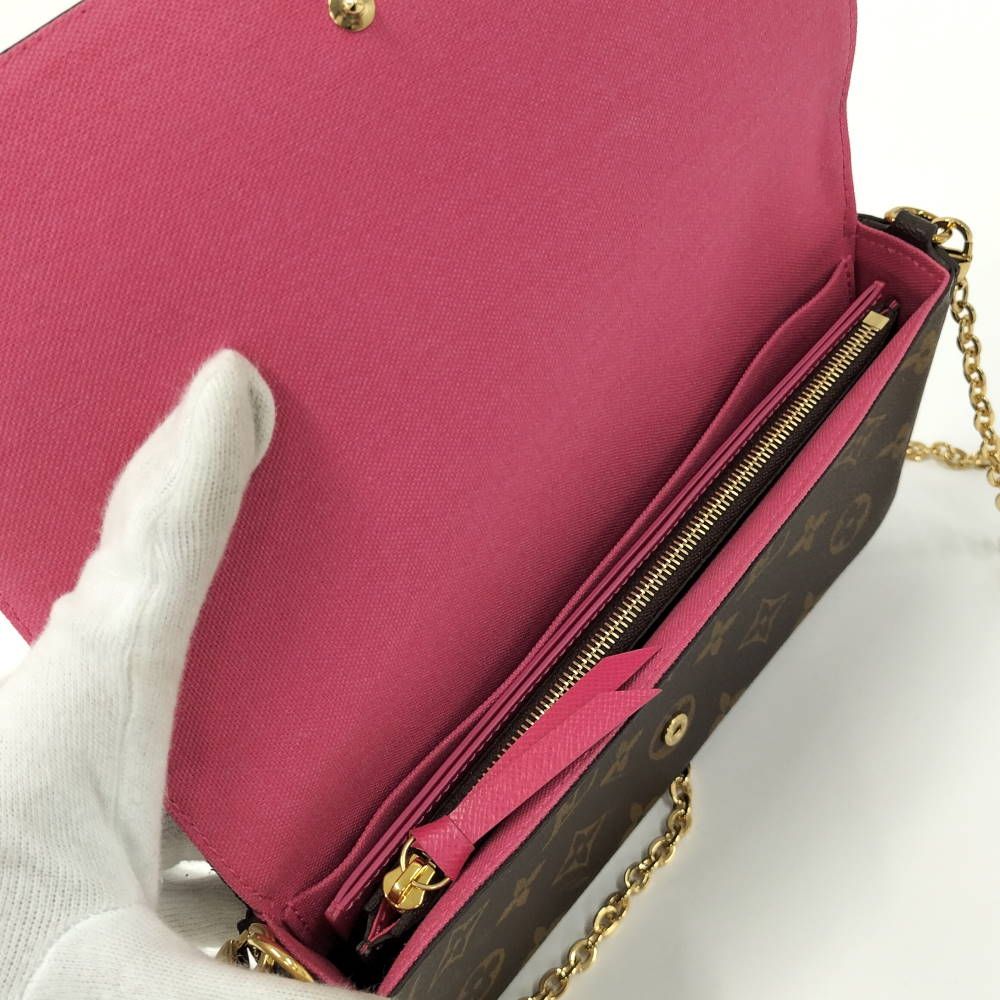 Louis Vuitton Pochette Felicie Shoulder Bag Monogram Vivienne Brown Multicolor — view 8