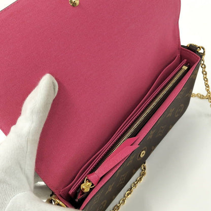 Louis Vuitton Pochette Felicie Shoulder Bag Monogram Vivienne Brown Multicolor — view 8