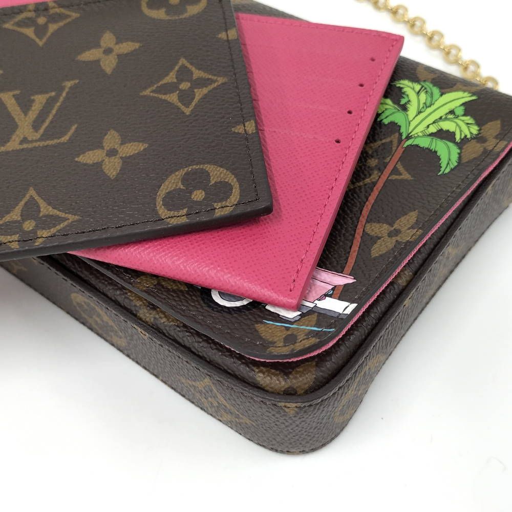 Louis Vuitton Pochette Felicie Shoulder Bag Monogram Vivienne Brown Multicolor — view 3