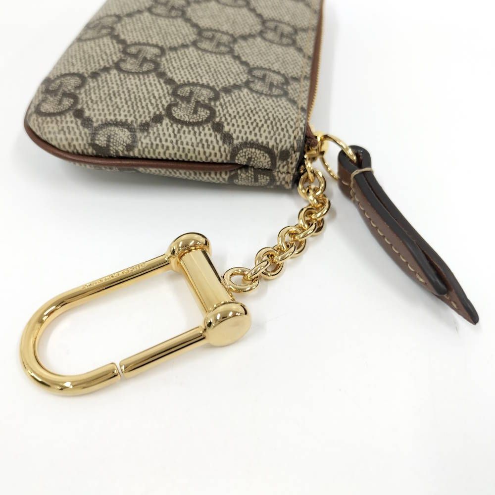 Gucci Coin Case GG Supreme Coating Brown — view 4