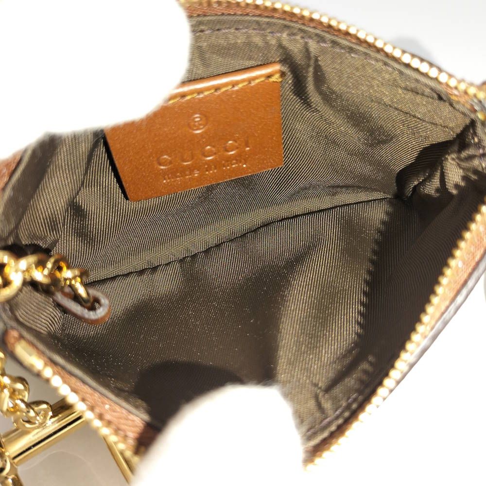 Gucci Coin Case GG Supreme Coating Brown — view 7