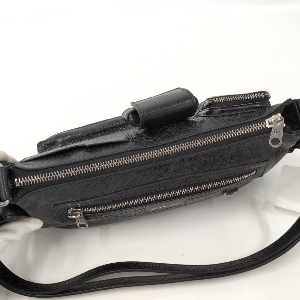 Balenciaga Super Business Shoulder Bag Leather Black — view 6