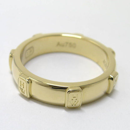 Harry Winston Ring HW Logo 18k Yellow Gold — view 4