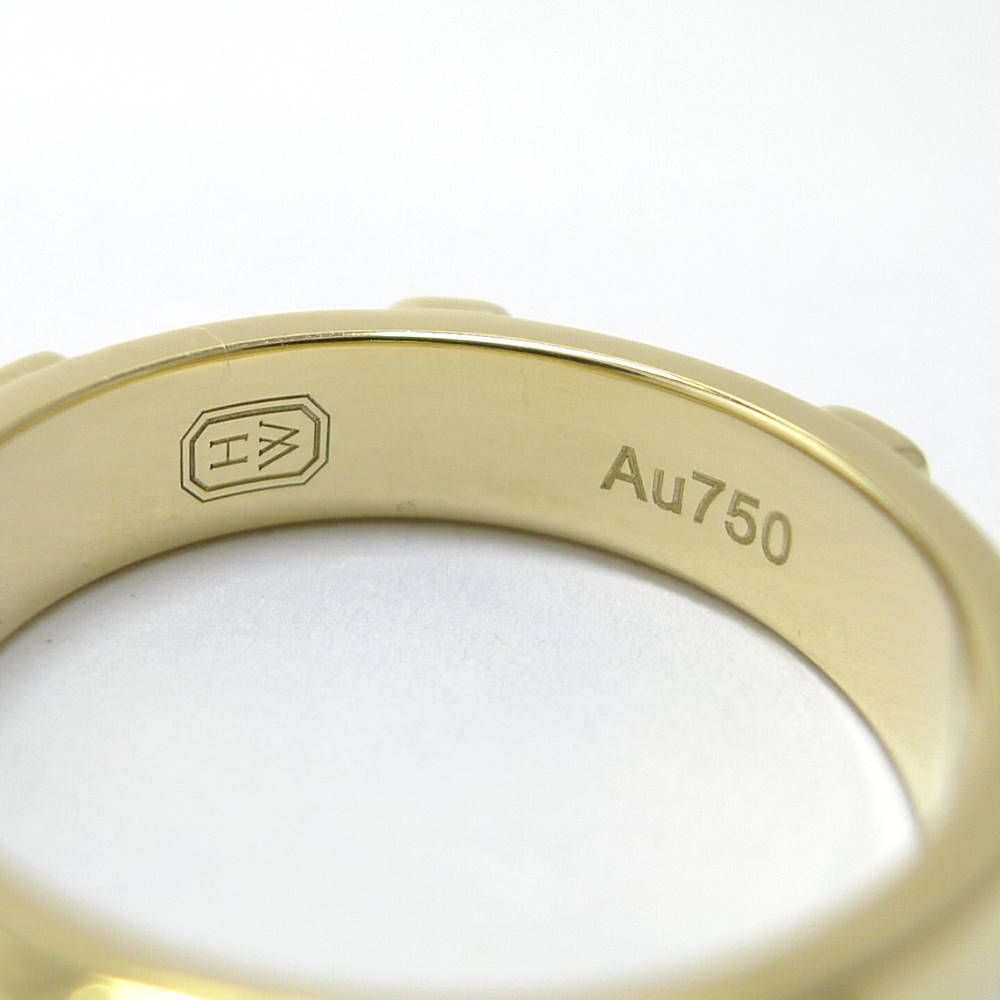 Harry Winston Ring HW Logo 18k Yellow Gold — view 5