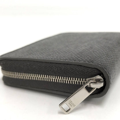 Celine Small Zip Wallet Compact Leather Dark Gray — view 5