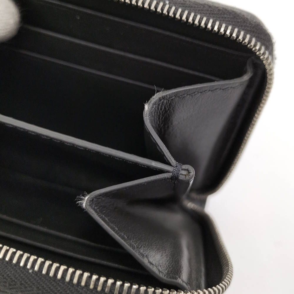 Celine Small Zip Wallet Compact Leather Dark Gray — view 8