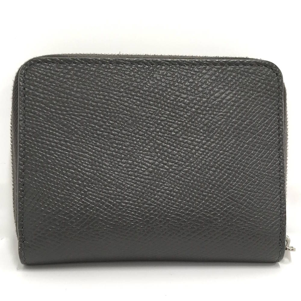 Celine Small Zip Wallet Compact Leather Dark Gray — view 3
