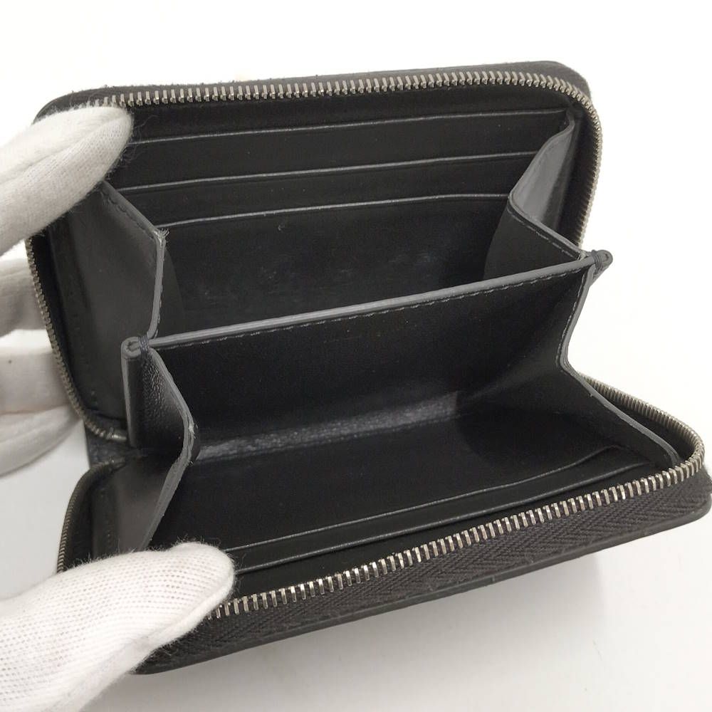 Celine Small Zip Wallet Compact Leather Dark Gray — view 2