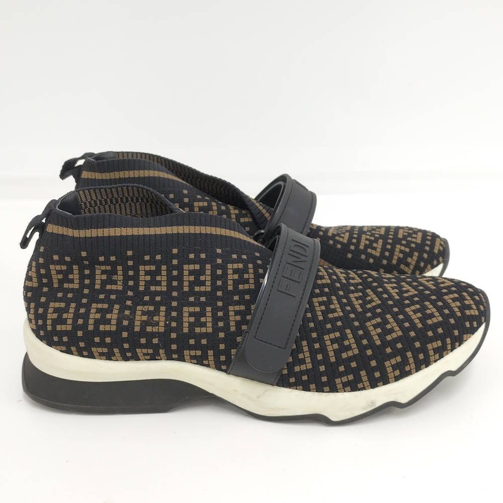Fendi Zucchino Sneakers Black Khaki — view 3
