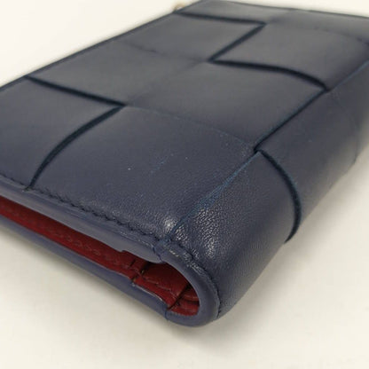 Bottega Veneta Wallet Cassette Small Maxi Intrecciato Leather Navy — view 5