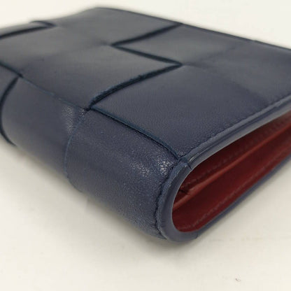 Bottega Veneta Wallet Cassette Small Maxi Intrecciato Leather Navy — view 4