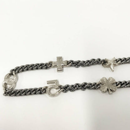 Chanel Necklace Coco Line Stone CC Logo Plated Silver — view 5