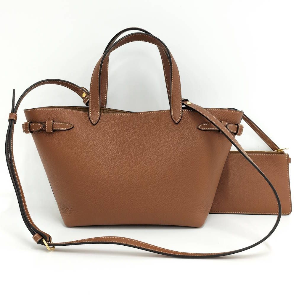 Celine Mini Cabas Anais Cuir 2-Way Bag with Triomphe Leather Brown — view 2