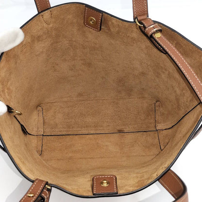 Celine Mini Cabas Anais Cuir 2-Way Bag with Triomphe Leather Brown — view 9