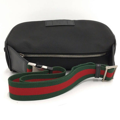 Gucci Shoulder Bag Nylon Canvas Black — view 2