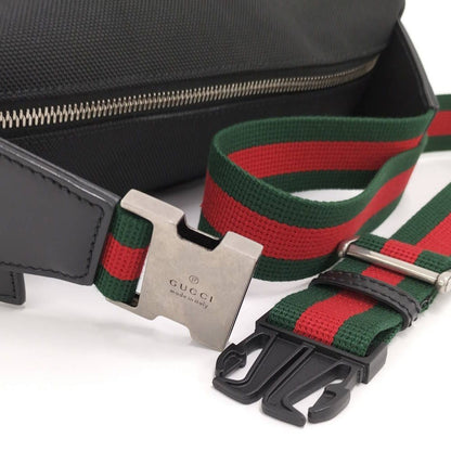 Gucci Shoulder Bag Nylon Canvas Black — view 7