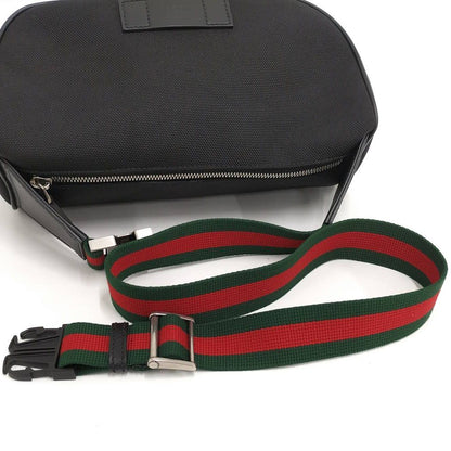 Gucci Shoulder Bag Nylon Canvas Black — view 6