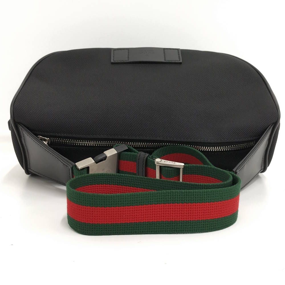 Gucci Shoulder Bag Nylon Canvas Black — view 2