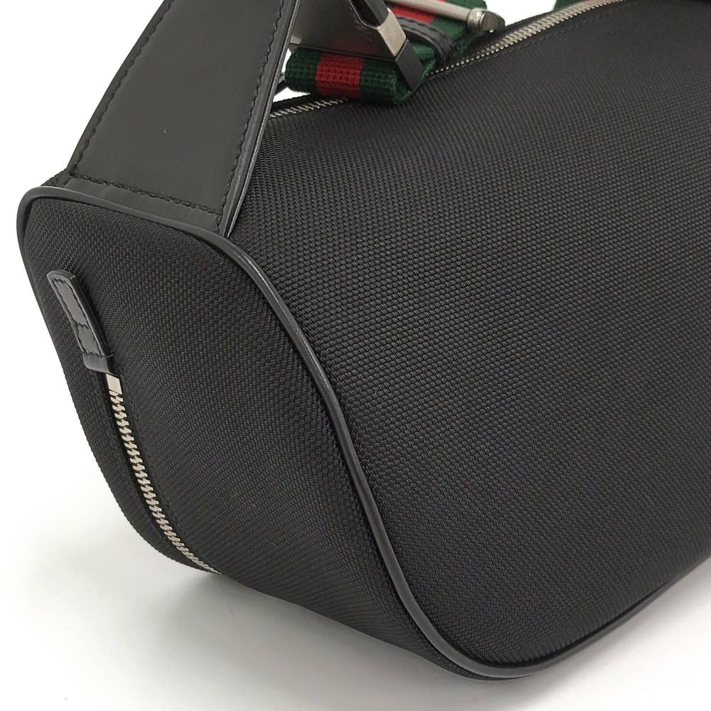 Gucci Shoulder Bag Nylon Canvas Black — view 5