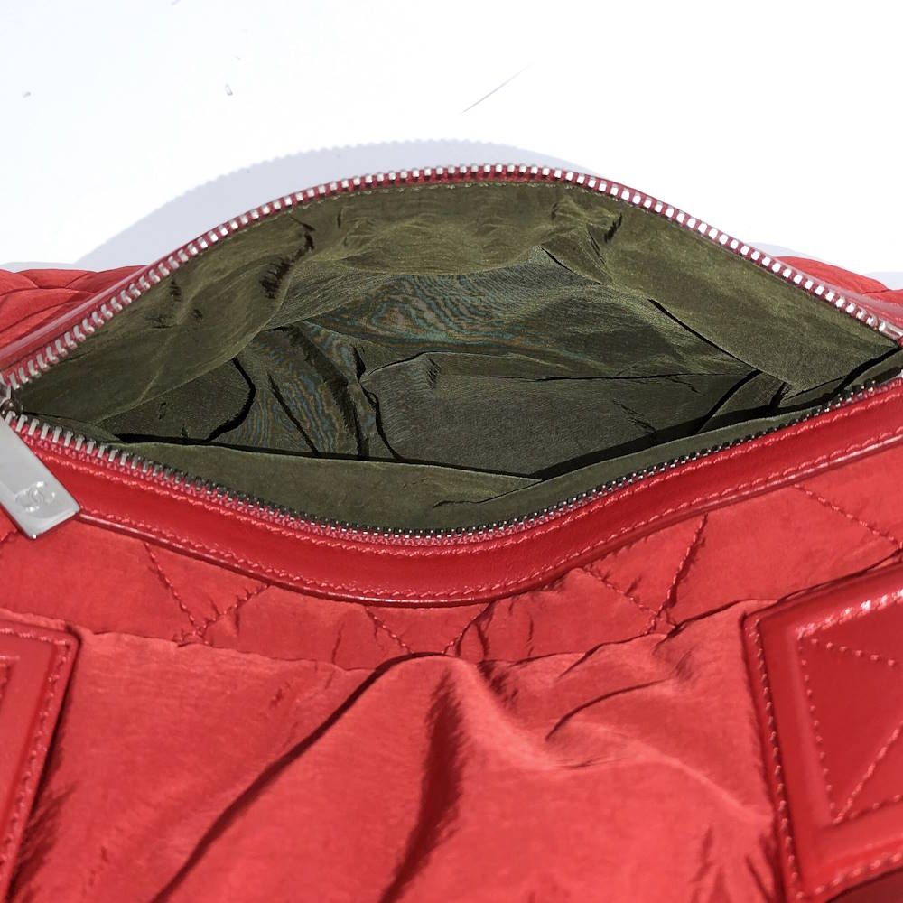 Chanel Coco Cocoon Handbag Nylon Red — view 6