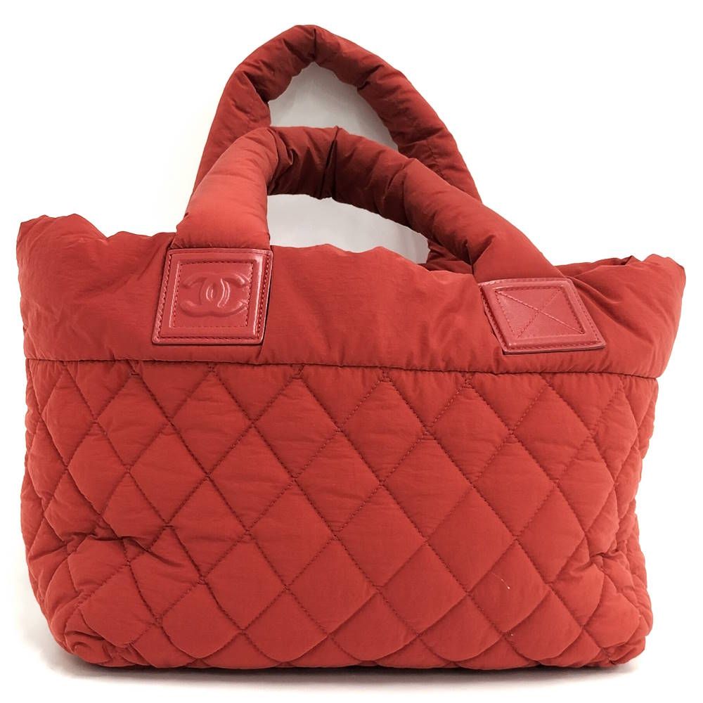 Chanel Coco Cocoon Handbag Nylon Red — view 2