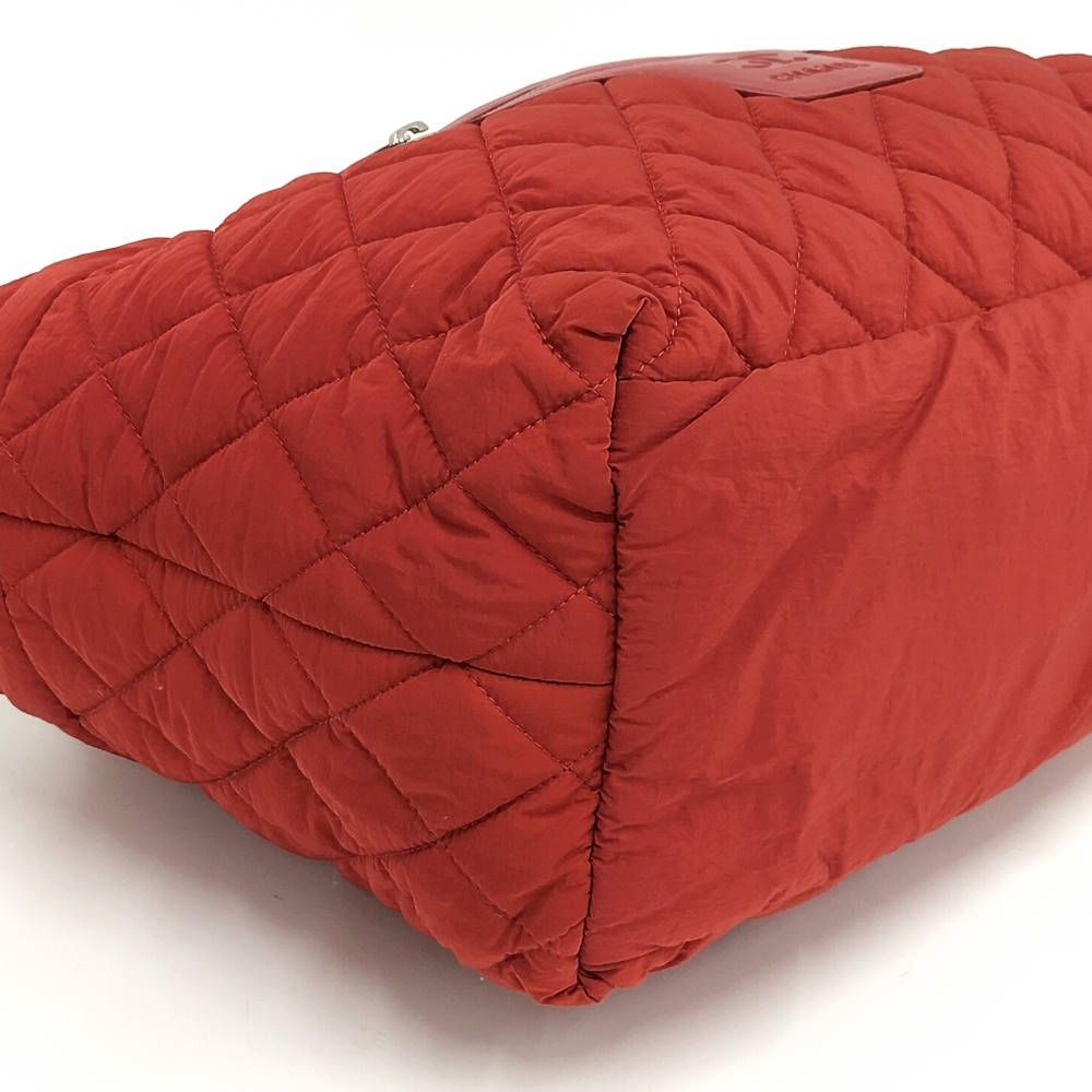 Chanel Coco Cocoon Handbag Nylon Red — view 4