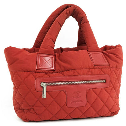 Chanel Coco Cocoon Handbag Nylon Red