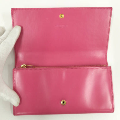 Saint Laurent Wallet Leather Pink — view 3