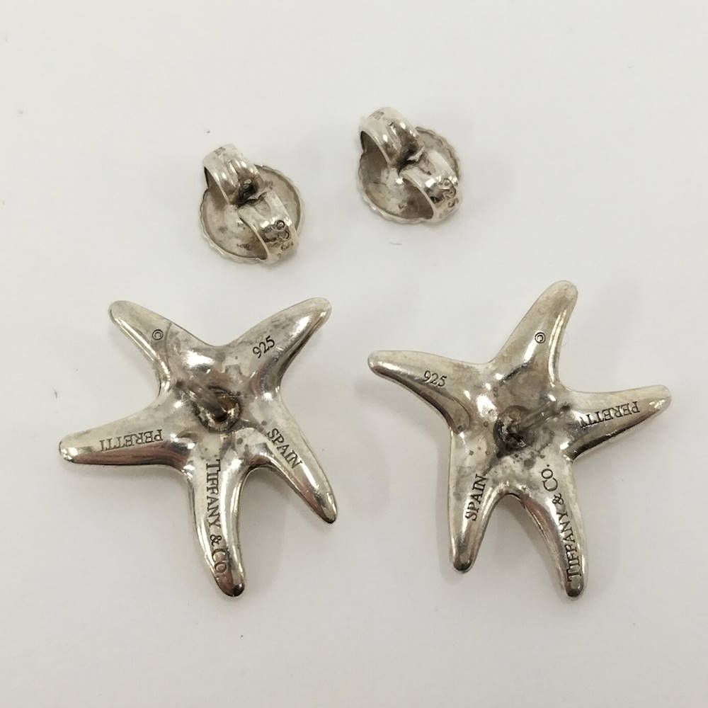 Tiffany & Co Star Fish Earrings Silver — view 9