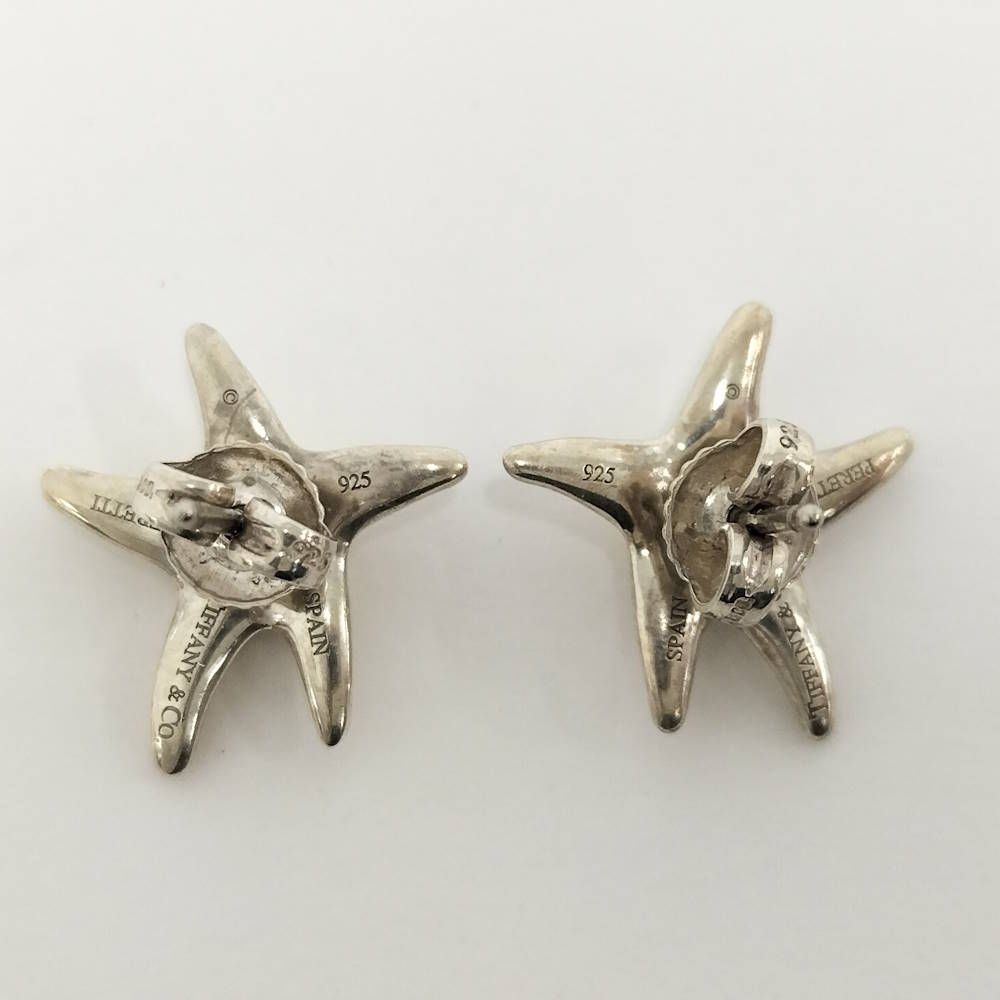 Tiffany & Co Star Fish Earrings Silver — view 2