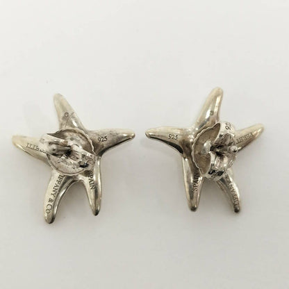 Tiffany & Co Star Fish Earrings Silver — view 2