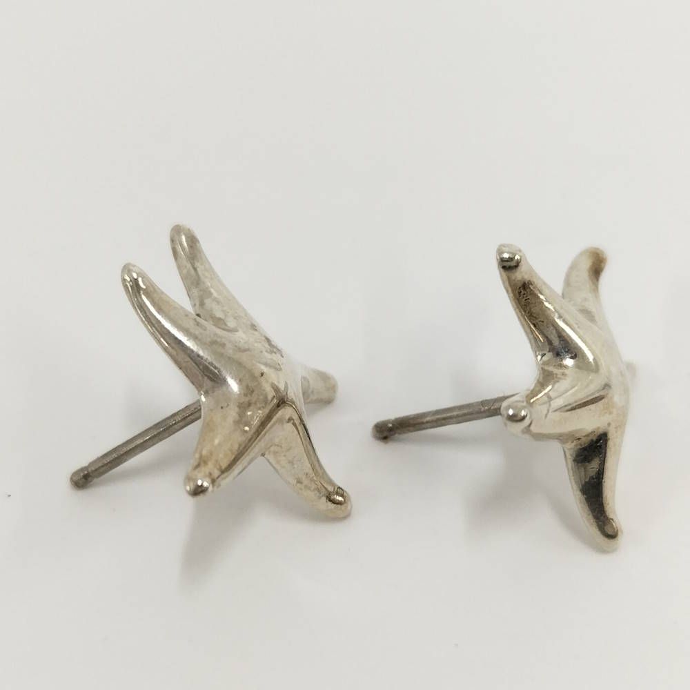 Tiffany & Co Star Fish Earrings Silver — view 7