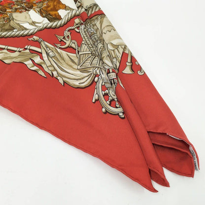 Hermes Carre 90 Scarf Marine ET Cavalerie Sea and Cavalry Silk — view 3
