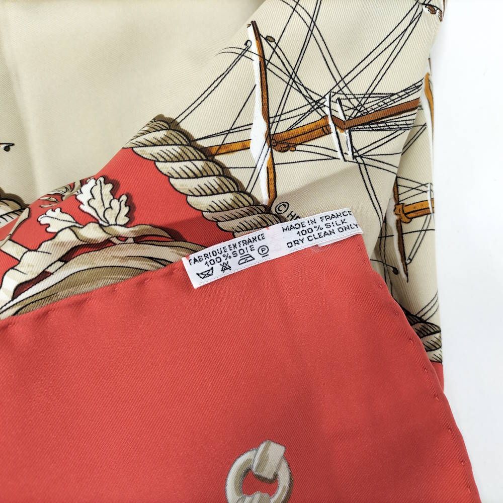 Hermes Carre 90 Scarf Marine ET Cavalerie Sea and Cavalry Silk — view 4