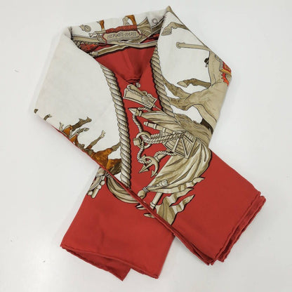 Hermes Carre 90 Scarf Marine ET Cavalerie Sea and Cavalry Silk — view 6
