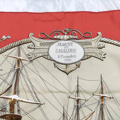 Hermes Carre 90 Scarf Marine ET Cavalerie Sea and Cavalry Silk — view 2