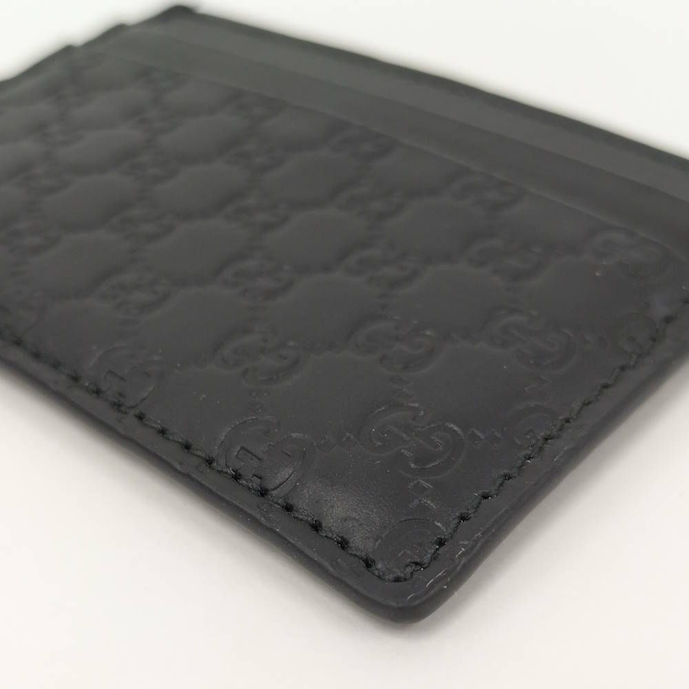 Gucci Micro Guccissima Card Case Nero — view 3