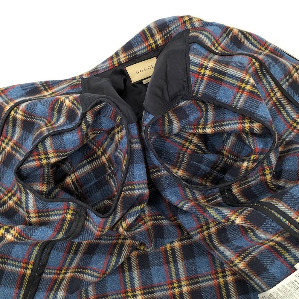 Gucci Wool Zip Up Jacket Tiger Patch Blue — view 6