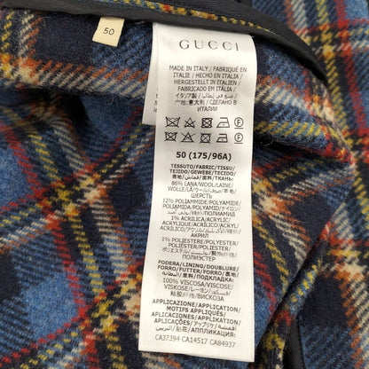 Gucci Wool Zip Up Jacket Tiger Patch Blue — view 9