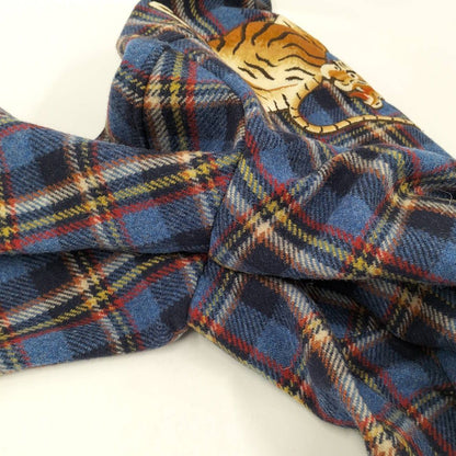 Gucci Wool Zip Up Jacket Tiger Patch Blue — view 5