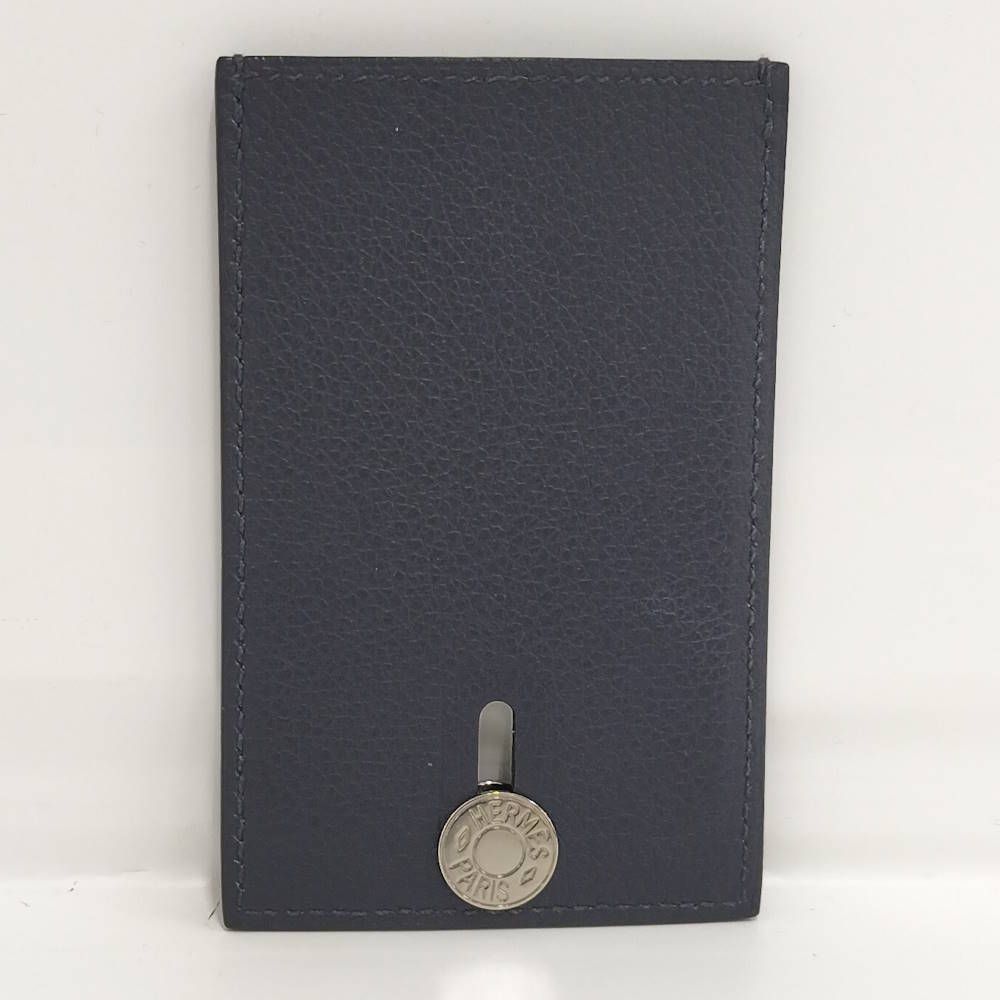 Hermes Card Case Diavolo Navy Leather — view 2