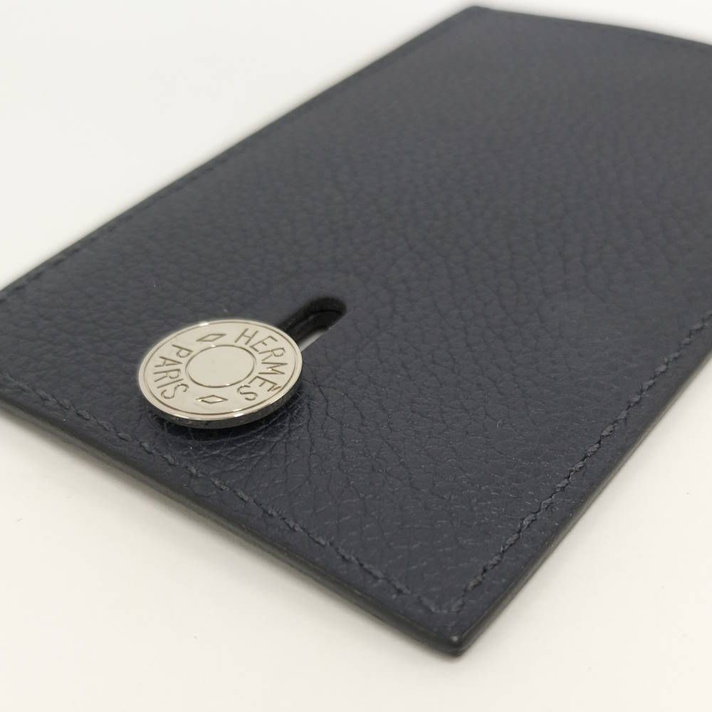 Hermes Card Case Diavolo Navy Leather — view 3