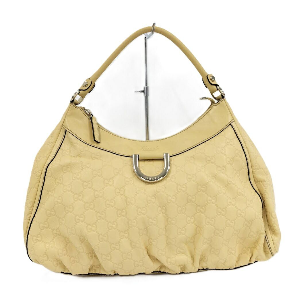 Gucci Abbey Shoulder Bag Guccissima Leather Yellow