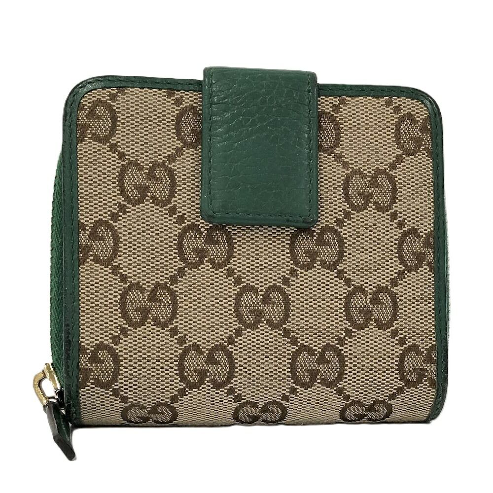 Gucci Bifold Wallet GG Canvas Green