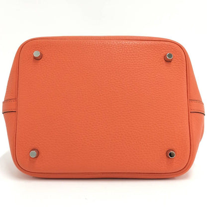 Hermes Picotin Lock MM Handbag Leather Orange — view 7