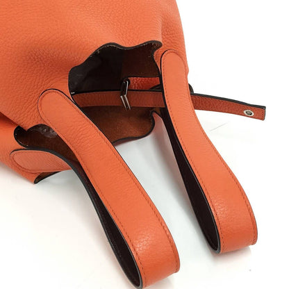 Hermes Picotin Lock MM Handbag Leather Orange — view 4