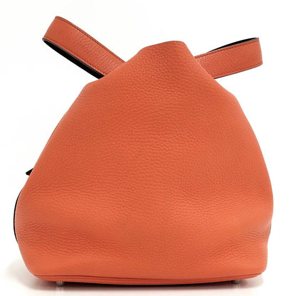 Hermes Picotin Lock MM Handbag Leather Orange — view 2