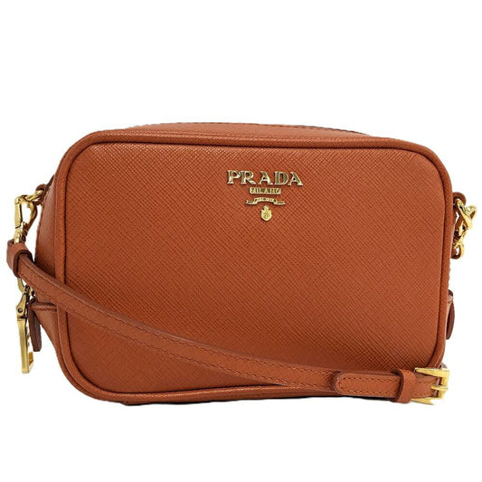 Prada Shoulder Bag Saffiano Leather Coating Orange